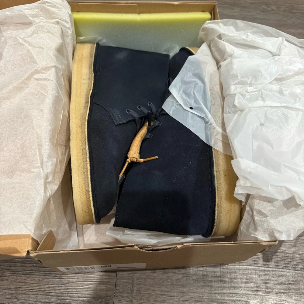 Clarks Original Desert Coal Navy Suede Chukka Boots
